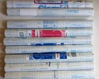 Nine Rolls Of Clear Contact Paper