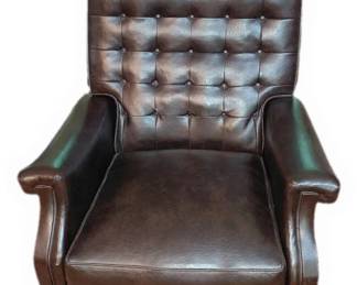 Rich Dark Brown Faux Leather Rocker