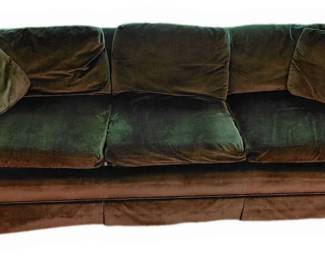 Toasted Almond Velvet Vintage Sofa