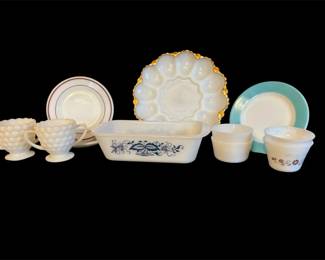 10 Milk Glass Kitchen Items