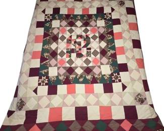VintageStyle Medallion Pattern Quilt  Bedspread