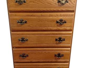 Carolina Furniture Five Drawer Wooden Chest