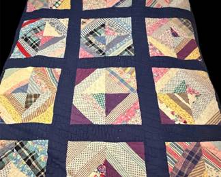 64 X 78 Vtg Handmade String Quilt