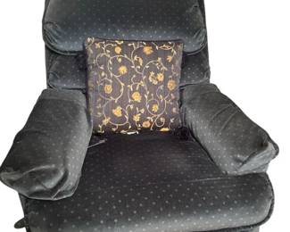 Blue Patterned Recliner Chair
