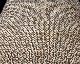 62 X 80 Handmade Vtg Quilt WLantern Fabric