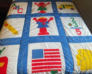 Grade School Commemorative Bed Quilt