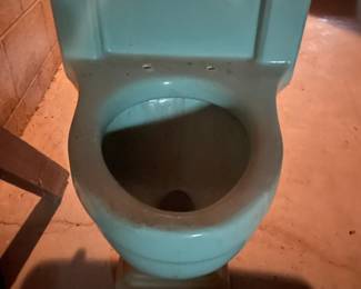 Mid Century Mod Mint Green Toilet!!
