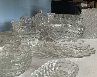 Vintage, Fostoria "American" Clear Glass Pattern, Dish Set