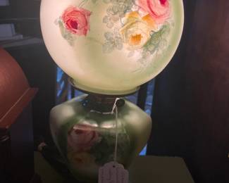 vintage painted lamp. 