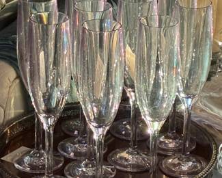 Lucite Champagne flutes. $8 each. Must buy all