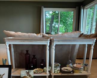 narrow wooden tables. $30 each