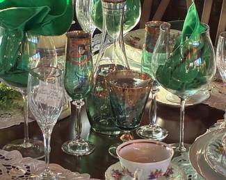 stunning lenox Crystal. Coal port .  William Sonama Grand Cru GIANT wine glasses.  all priced to go