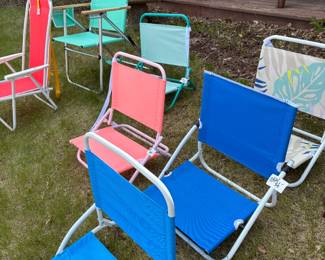 Beach chairs. New. $5 to $10.  Tent is $25