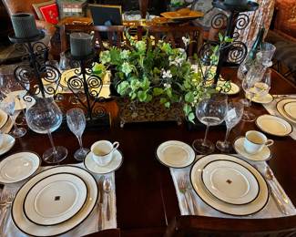STUNNING 10, 5 pc place settiongs of Lenox china. Masuculine