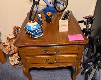 French Provincial 2 drawer end table