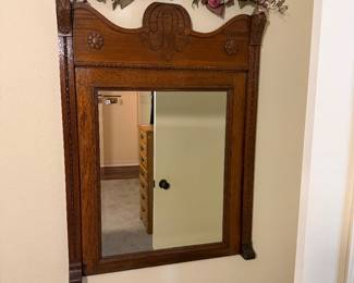 Antique Oak mirror