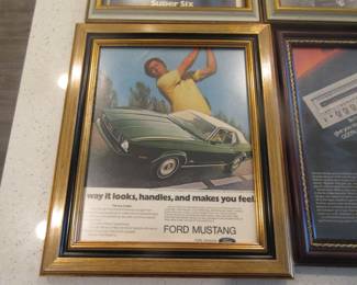 Vintage 8 x 10 Framed Ads
