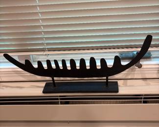 Wrought iron abstract sculpture
