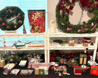 Vintage and modern holiday decor 