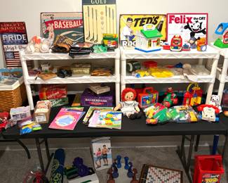 Collection of vintage and modern toys 