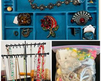 Vintage collection of costume jewelry