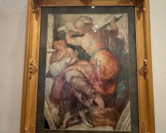 Print of  "Libyan Sibyl" from the Sistine Chapel,