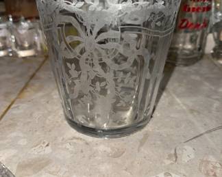 elegant glass ice bucket 