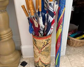 Umbrellas and umbrella stand