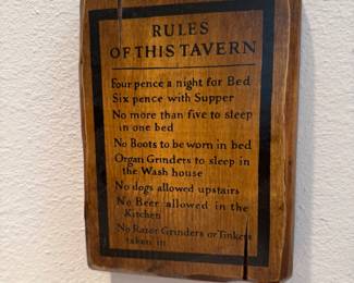 Vintage plaque