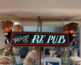 Falstaff lighted pub sign