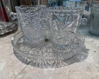 Set 6 Crystal ice buckets 