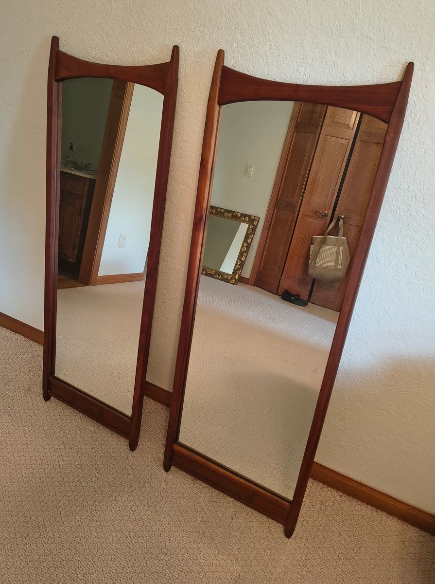 2 Mid Century Modern Mirrors