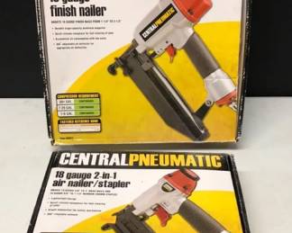 Central Pneumatic 16 Gauge Finish Nailer And 18 Gauge 2in1 Air Nailerstapler