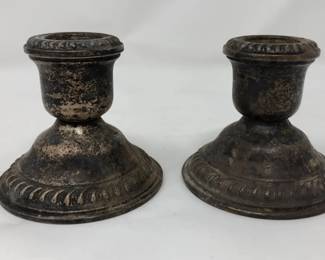 Weighted Sterling Silver Candlesticks 12oz