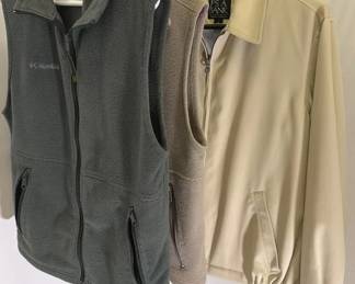 Mens Jackets Size Small. Jos.A Bank And Columbia Fleece Vests