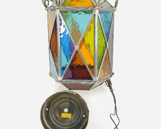 Hanging Stained Glass Lantern