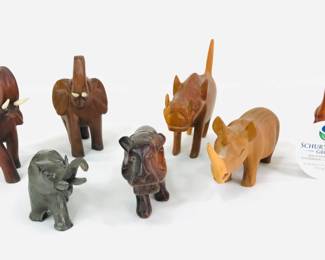Carved Wild Animal Figurines
