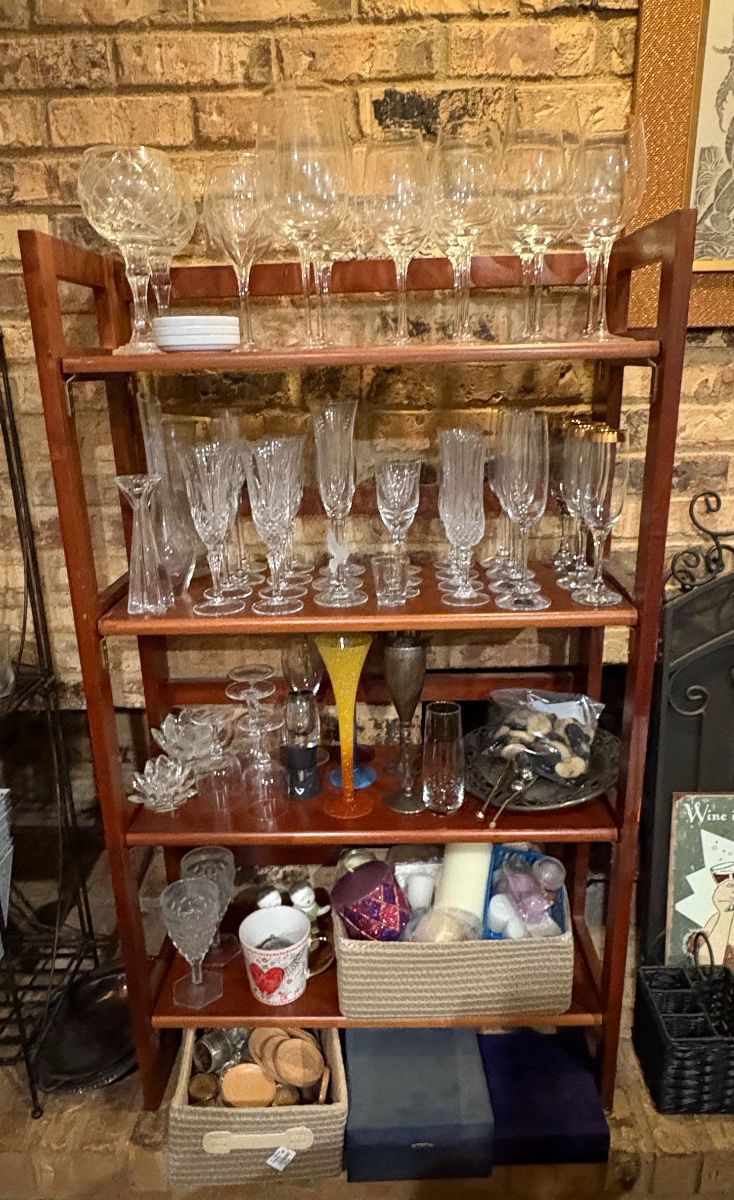 Assorted Crystal and Glassware Set with Decorative Pieces