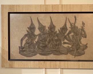 Thai Temple Rubbing Artwork