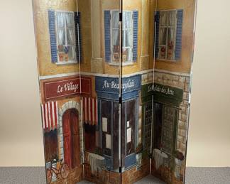 Oriental Furniture 6 ft. Tall Double Sided Brasserie Canvas Room Divider
