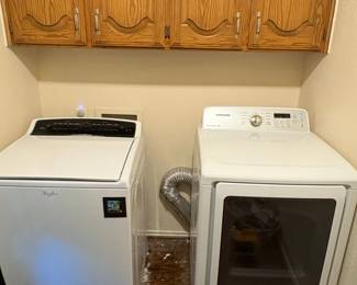 Whirlpool Top Load Washer and Samsung Front Load Dryer