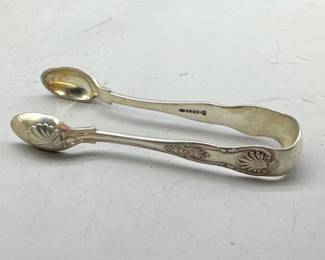 English Sterling Sugar Tongs