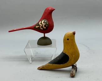 Folk Art Carved Birds