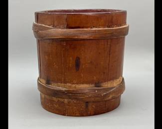 Coopered Wooden Bucket