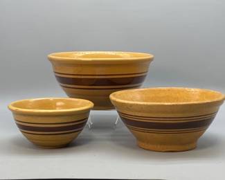 Yellow Ware Mixing Bowls