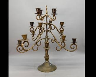 Brass 3-tier Candelabra