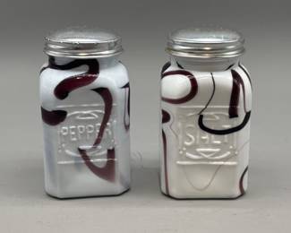Slag Glass Salt & Pepper Set