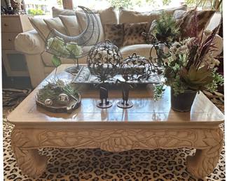Century Furniture Henredon Burl Wood Coffee Table