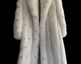 White Spotted Fox Fur Coat