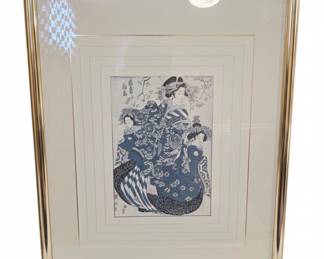 Kinder Harris Utagawa Kuniyoshi-Ogiya uchi Hanaogi Japanese Woodblock Print